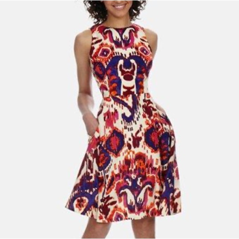 Donna Morgan Ikat Print Fit & Flare Dress